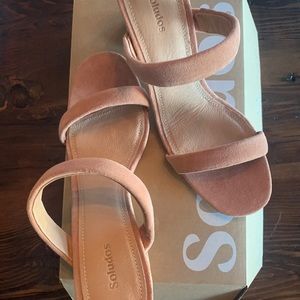 Soludos Ines Heel Sandal, Women's Size 8.5 M, Sahara Pink MSRP $148.95
